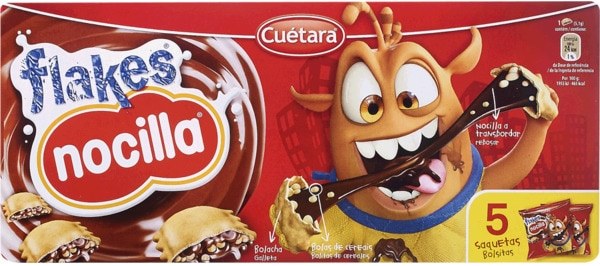 Cuetara Nocilla Flakes Cereal, 175 g, 5 x 35 g