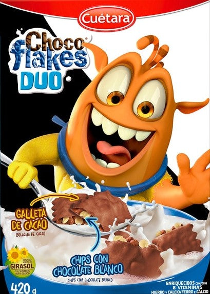 Cuetara Choco Flakes Duo Chocolate Cereal, 420 g