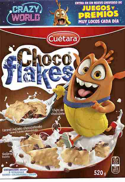 Cuetara Choco Flakes Chocolate Cereal, 520 g, 2 x 260 g