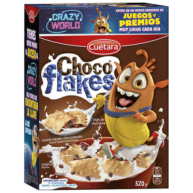 Cuetara Choco Flakes Chocolate Cereal, 520 g, 2 x 260 g - Image 2