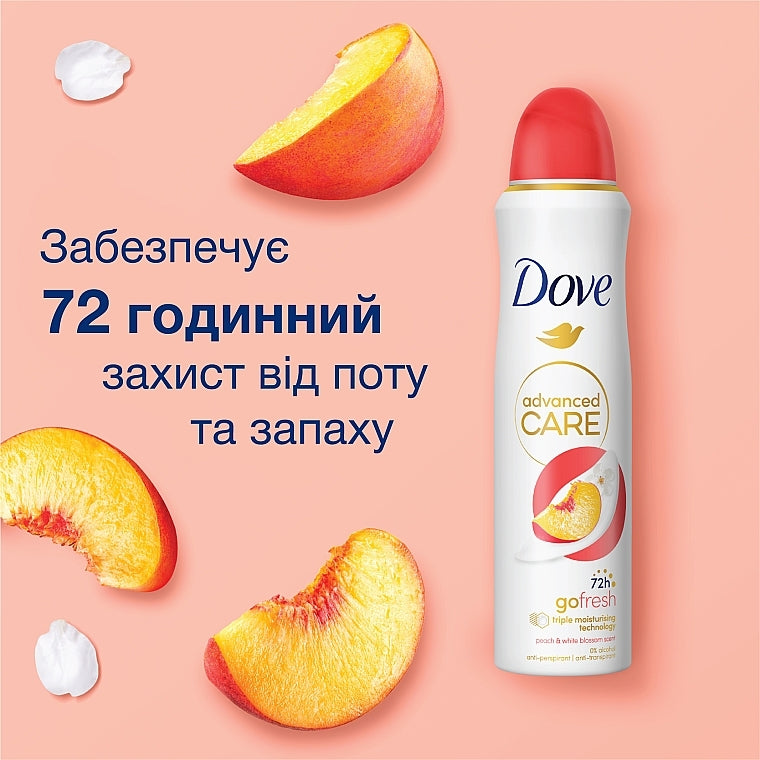 Dove Peach & White Flowers Aerosol Antiperspirant, 150 mL - Image 2