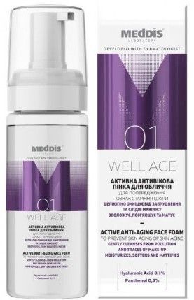 Meddis Well Age Active Anti-Aging Facial Cleansing Foam, 150 mL