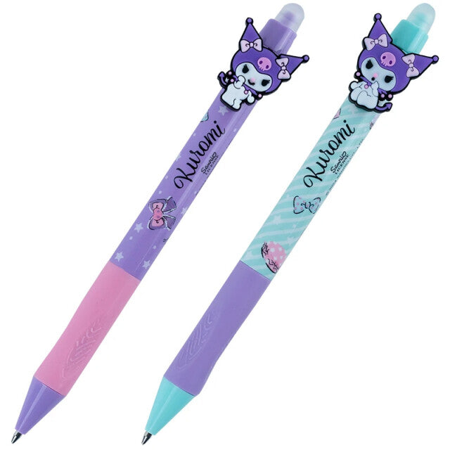 Kite Kuromi HK24-393-2 Blue Retractable Ballpoint Pen, 0.5 mm