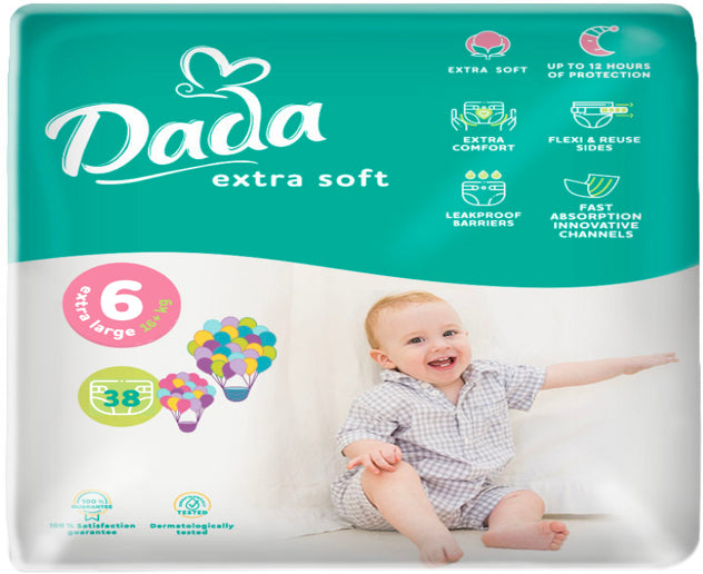 Dada Extra Soft Size 6 Extra Large Baby Diapers, 16+ kg, 38 pcs