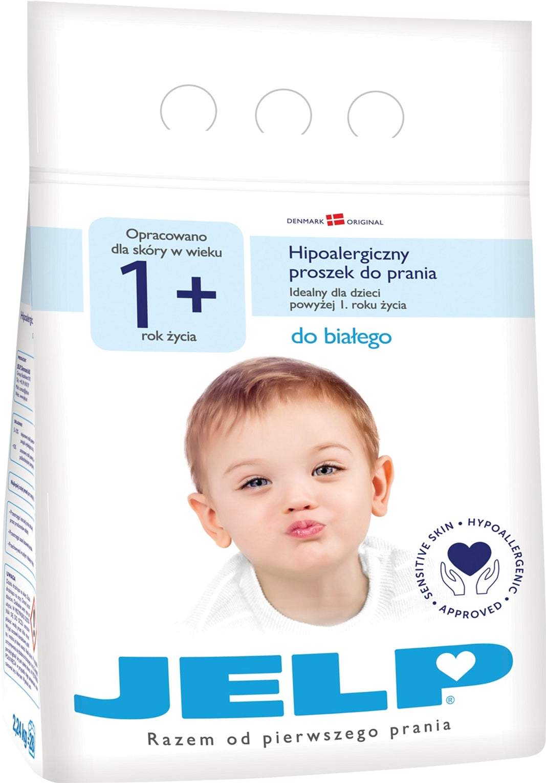 Jelp 1+ Hypoallergenic Whites Laundry Detergent Powder, 28 Loads, 2.24 kg