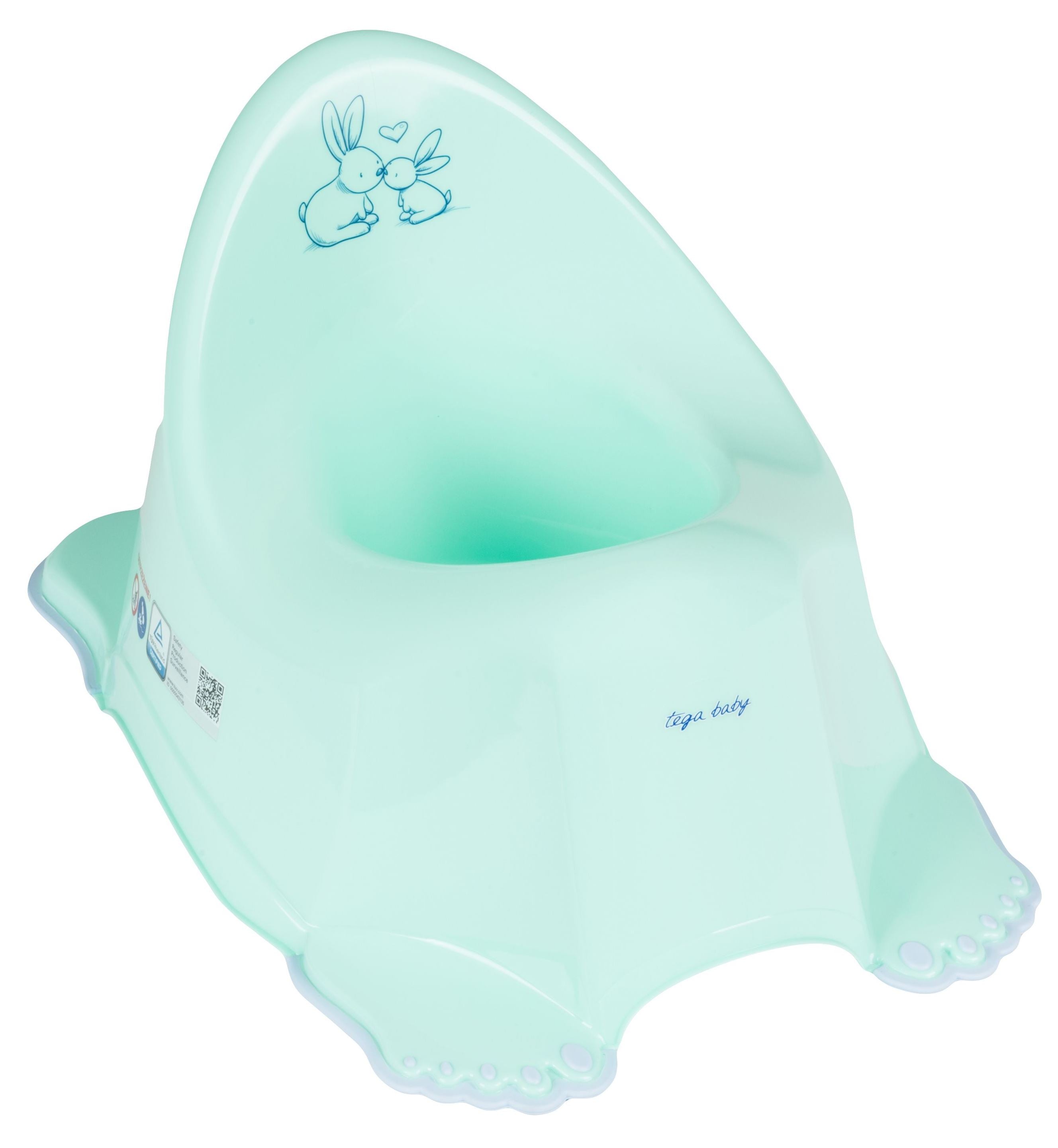 Tega Rabbits KR-001-105 Kids' Non-Slip Potty, Mint