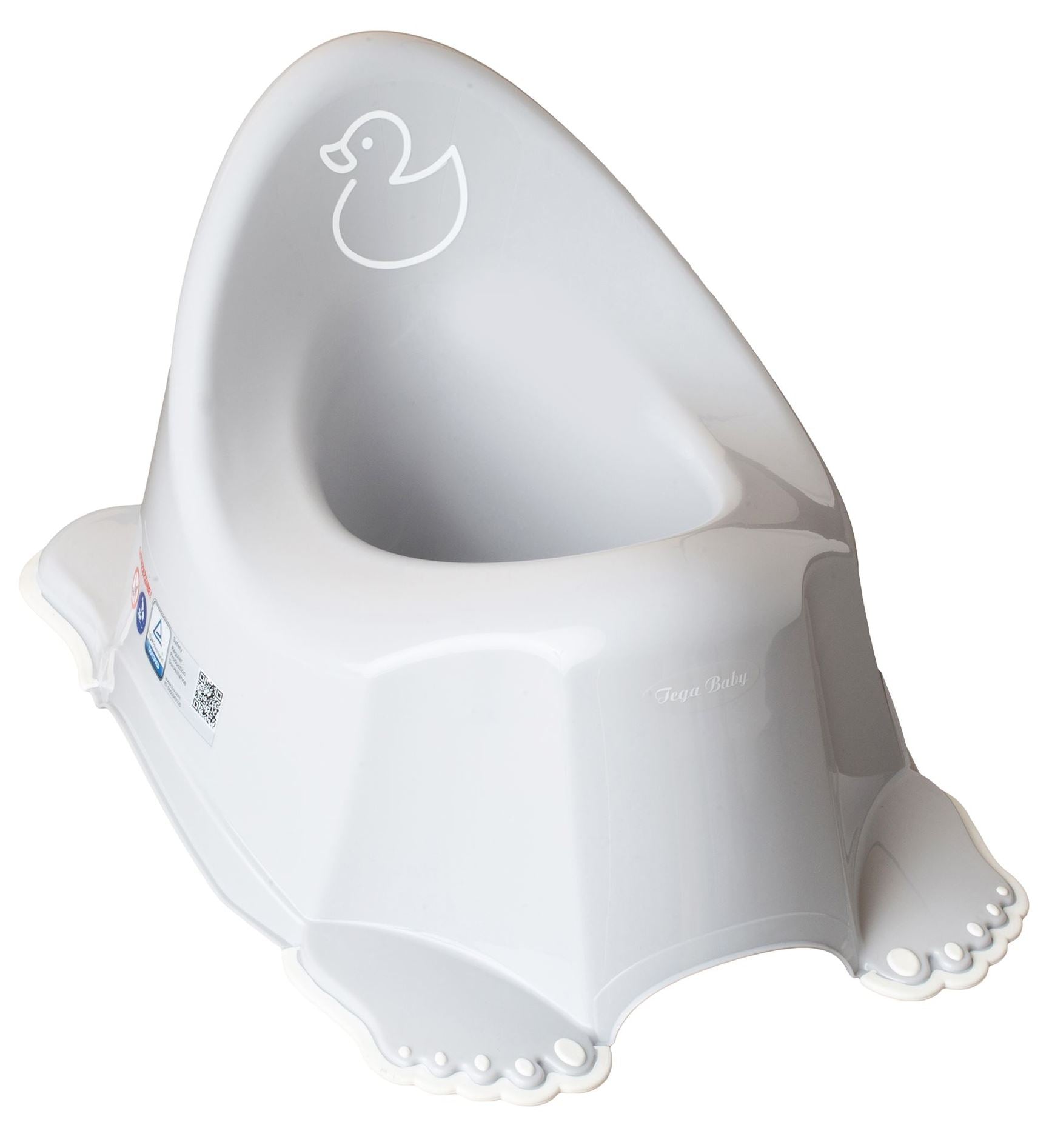 Tega Duck PO-070-122 Kids' Non-Slip Musical Potty, Light Gray