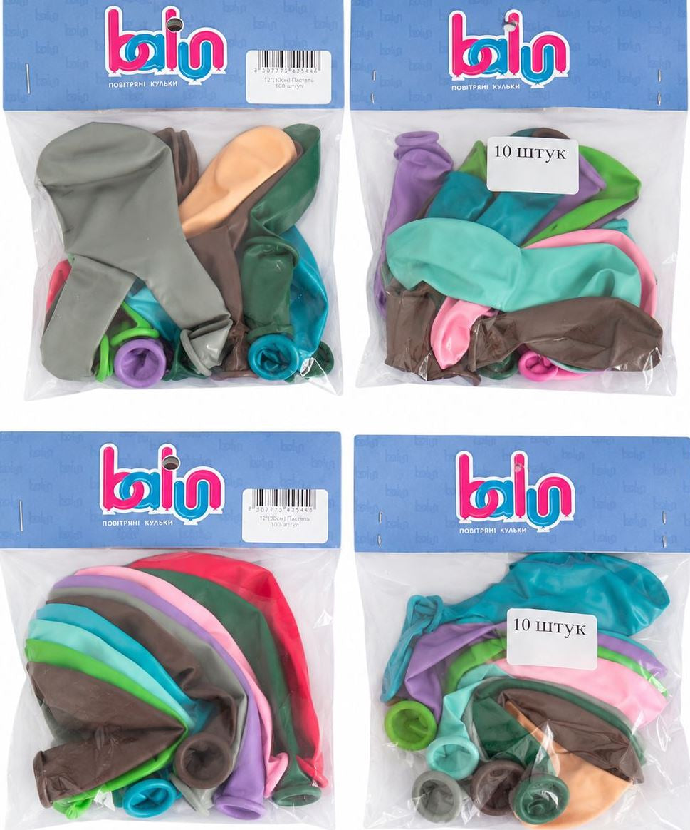 Balloon Set 03985, 10 pcs, Assorted