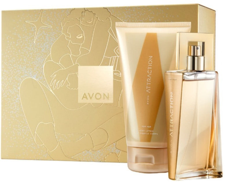 Avon Attraction Women's Gift Set: Eau de Parfum 50 mL & Body Lotion 150 mL