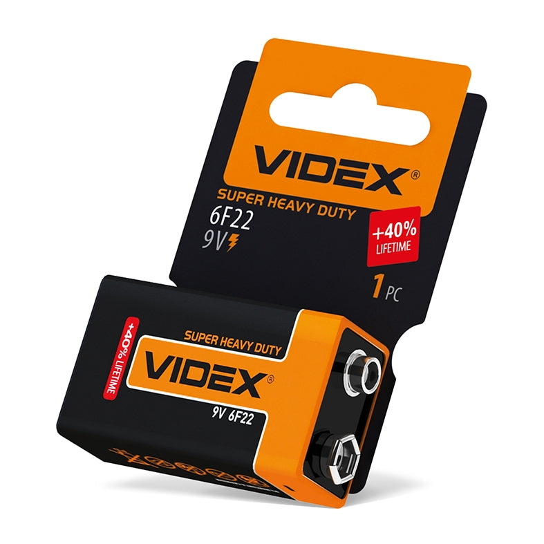 Videx 6F22 9V Zinc-Carbon Battery, 1 pc - Image 2