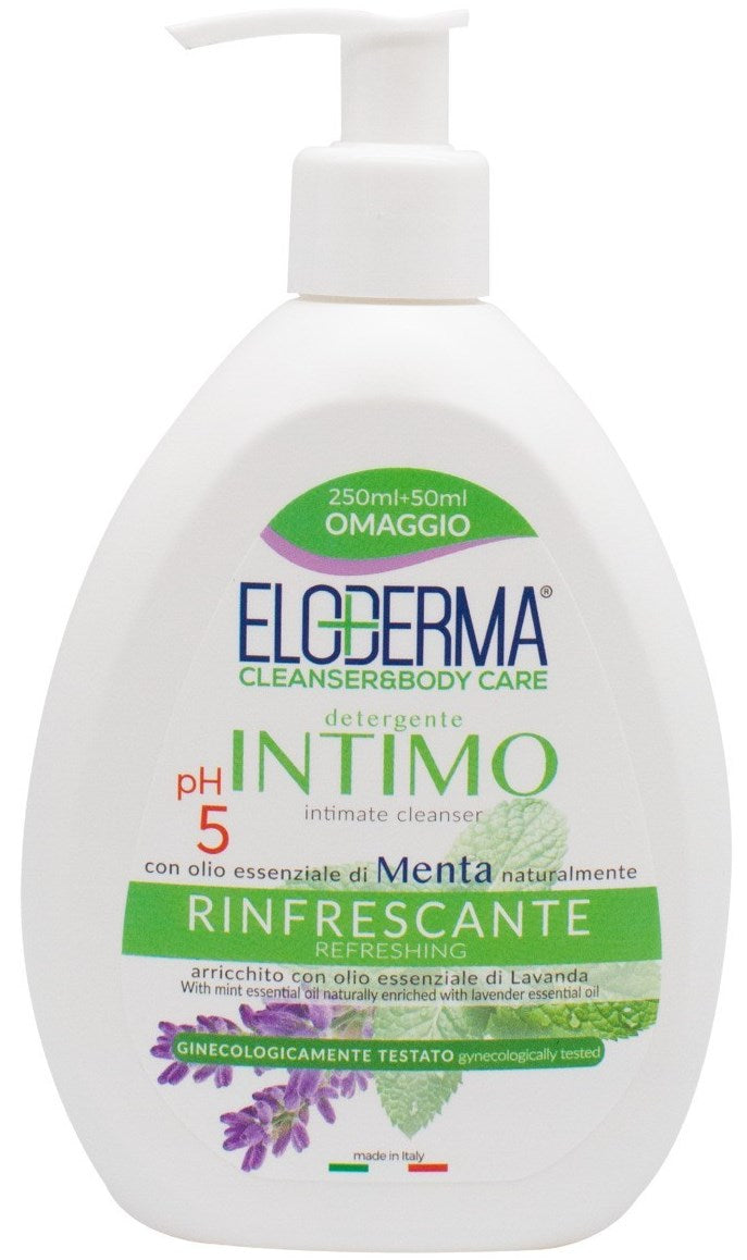 Eloderma Refreshing Intimate Wash Cream Soap with Pump, 300 mL