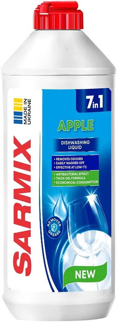 Sarmix 7-in-1 Apple Dishwashing Liquid, 500 mL
