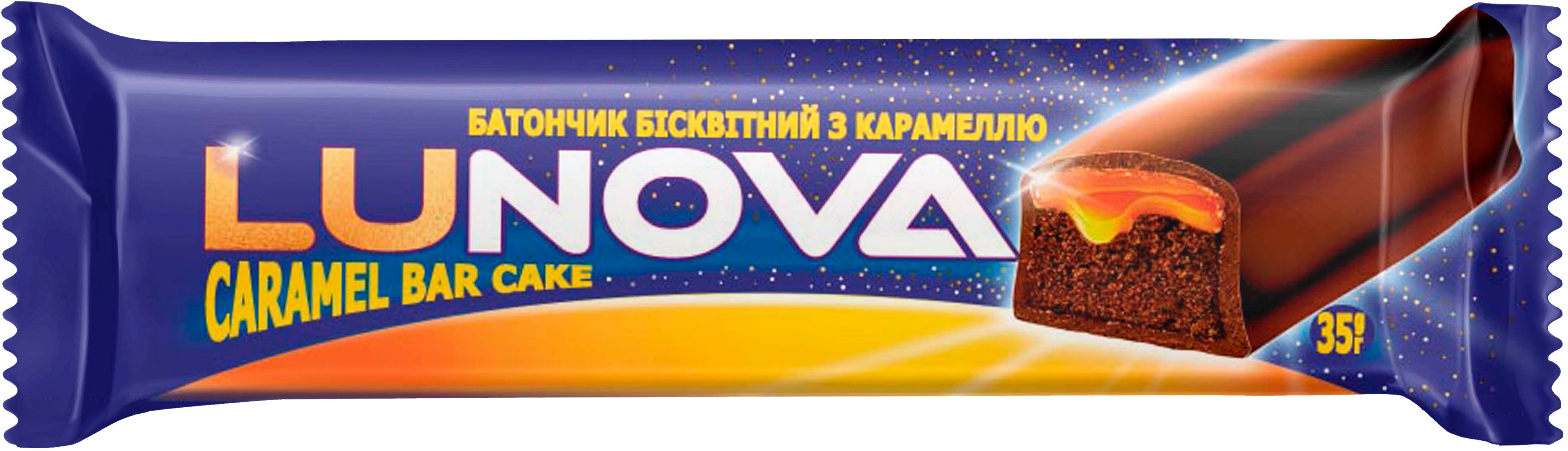 Lunova Caramel-Filled Sponge Cake Bar, 35 g