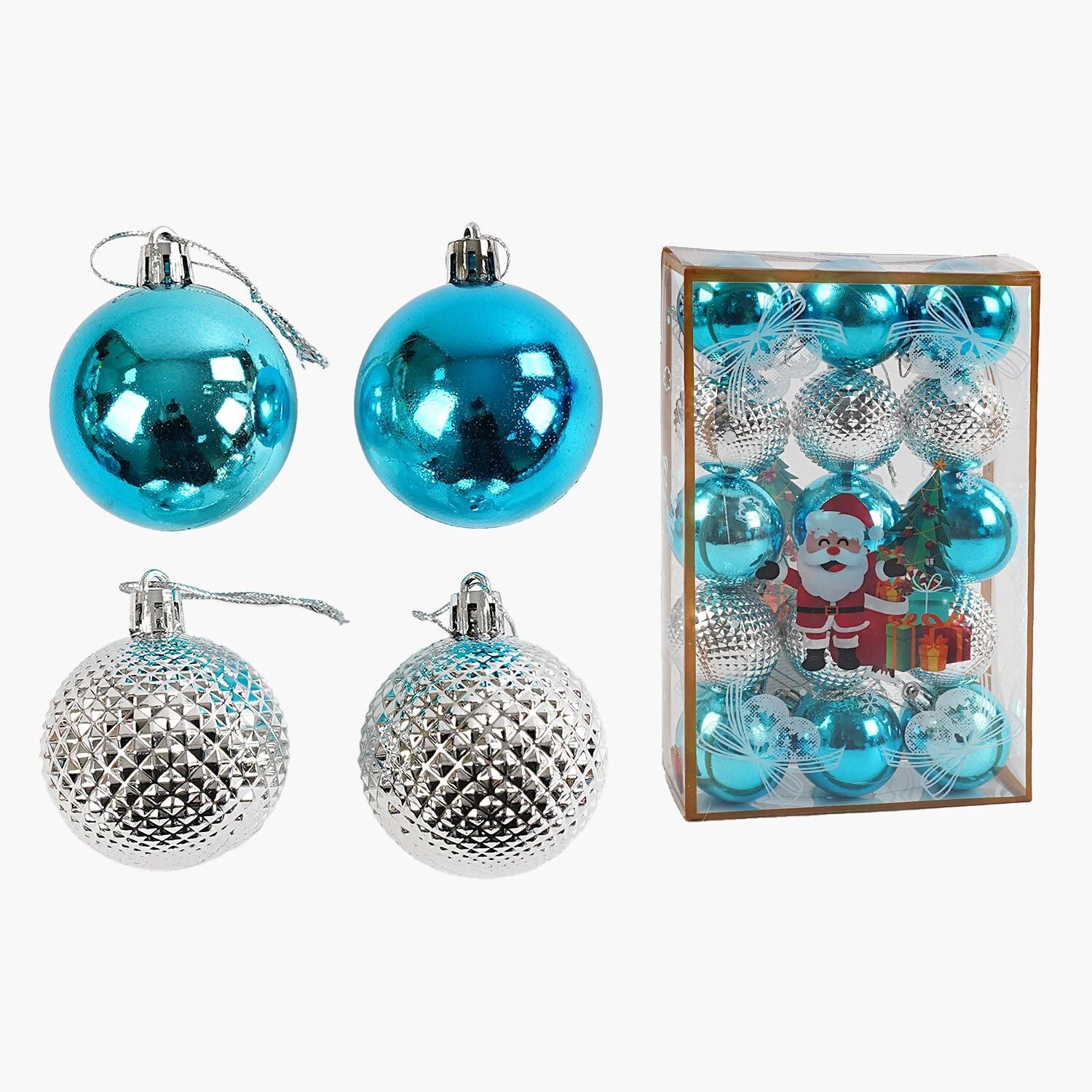 C 67319 Christmas Ball Ornaments, 5 cm Diameter, 15 pcs