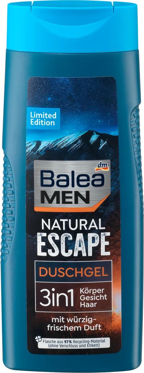 Balea Men Natural Escape 3-in-1 Shower Gel, 300 mL