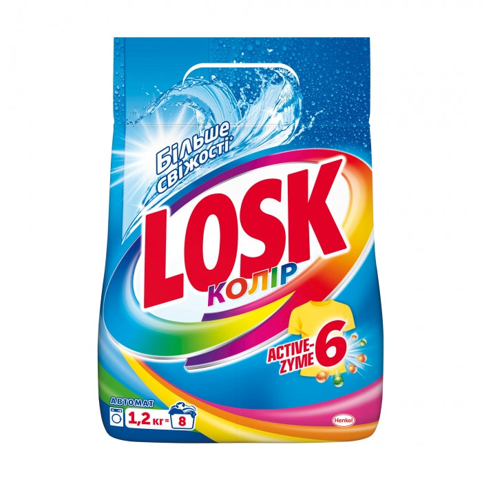 Losk Color Automatic Laundry Detergent Powder, 1.2 kg