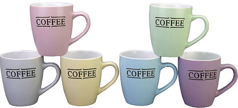 Interos 18074 Coffee Ceramic Cup, Assorted, 350 mL