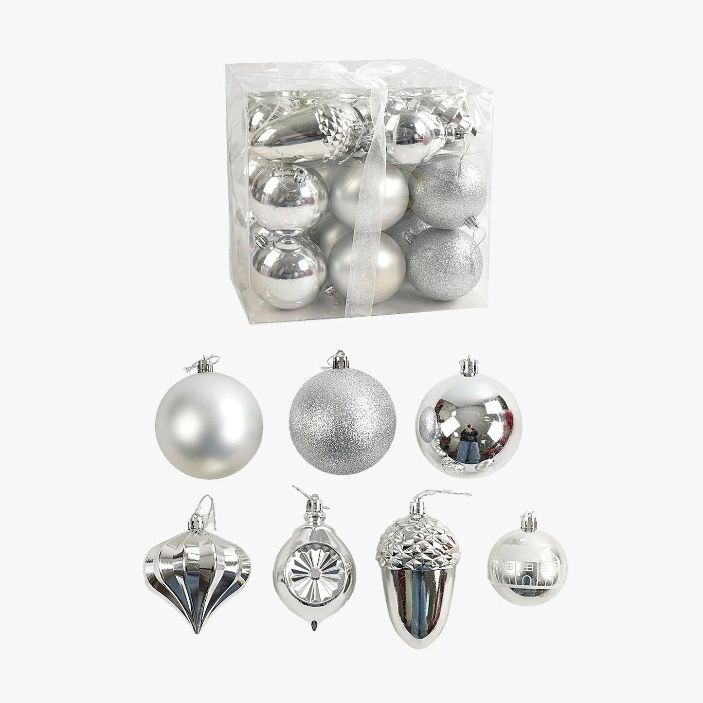 C 67611 Assorted Christmas Ornaments, 20 pcs