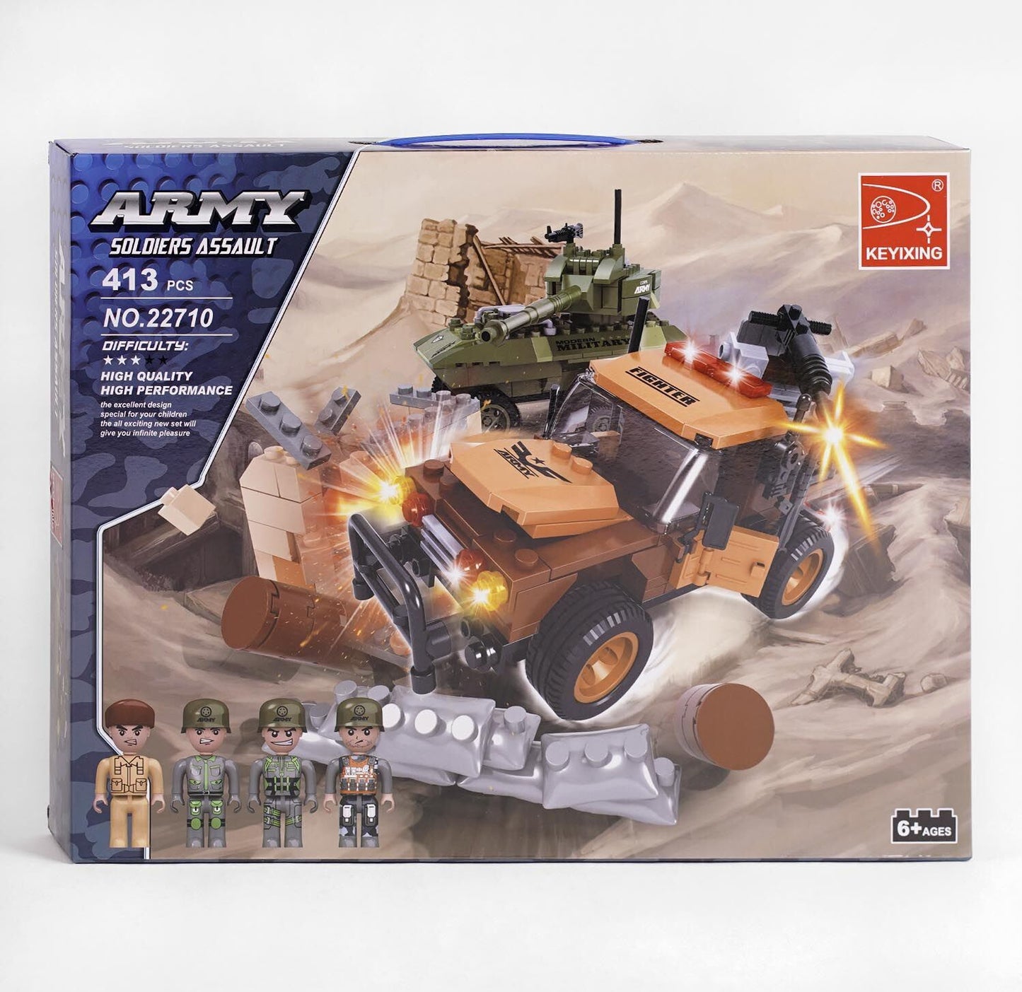 Keyixing 22710 Fierce Battle Building Set, 413 pcs