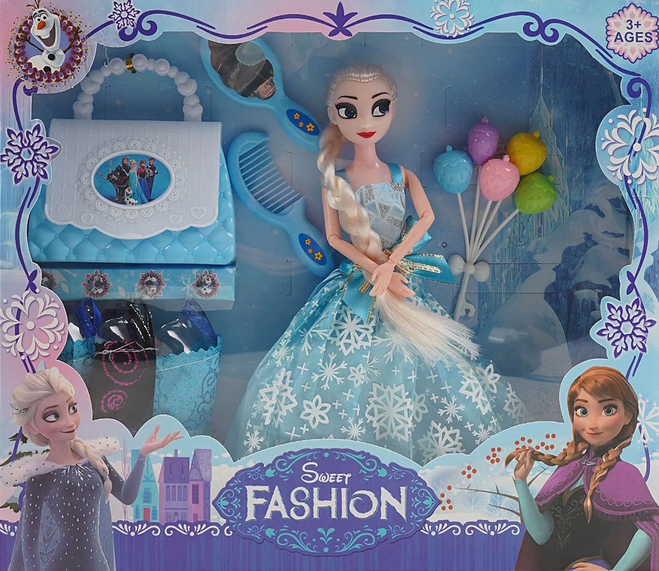 Fashion Sweet 669Y1 27 cm Doll with Articulated Joints, Removable Clothing, Mirror & Comb