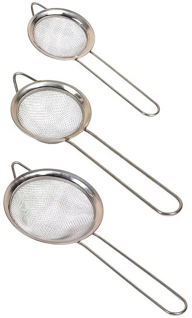 Strainer Set with Handles, 3 pcs