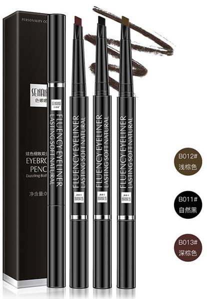 Senana B012 Light Brown Dual-Ended Eyebrow Pencil