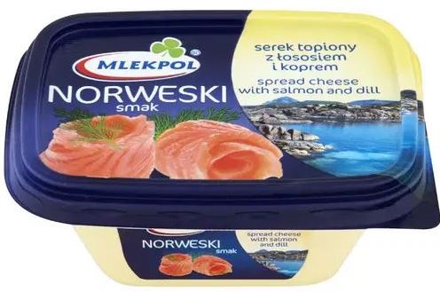 Mlekpol Norweski Processed Cheese with Salmon & Dill, 150 g