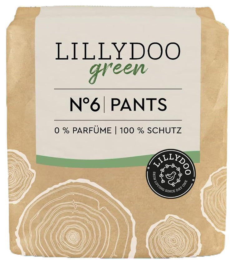 Lillydoo Green 6 Eco Baby Pull-Up Diaper Pants, 15+ kg, 19 pcs