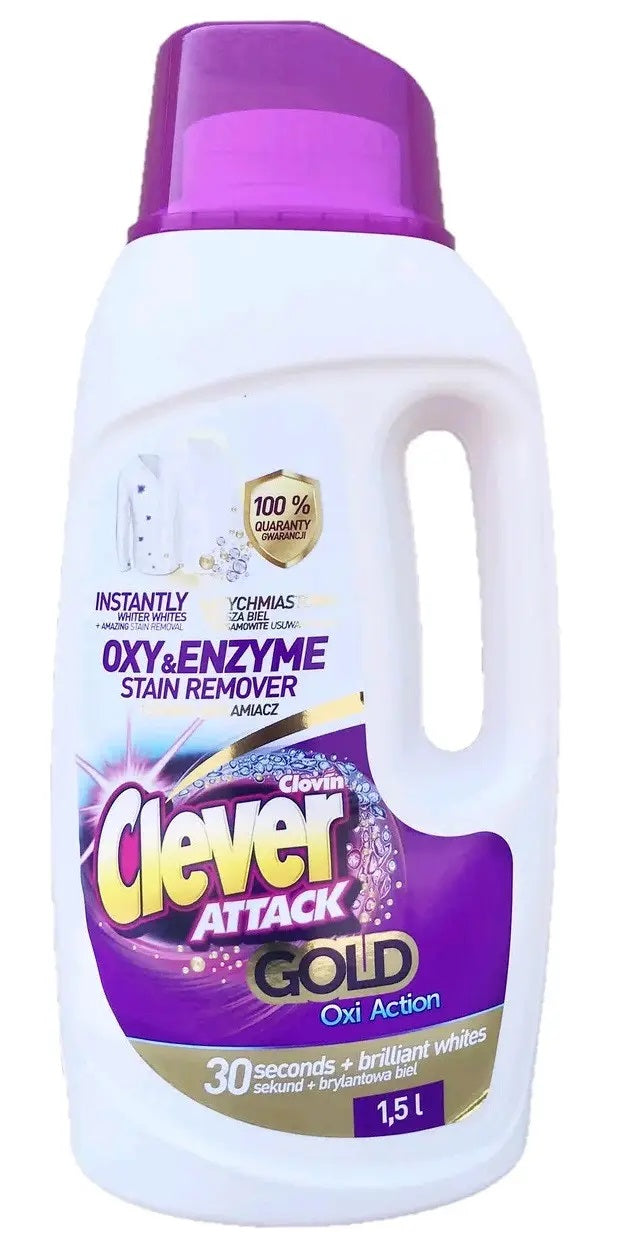 Clever Attack Gold Liquid Stain Remover, 1.5 L