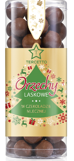 Tercetto Milk Chocolate-Covered Hazelnuts, 180 g