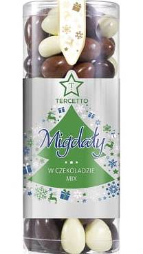 Tercetto Assorted Chocolate-Covered Almonds, 180 g