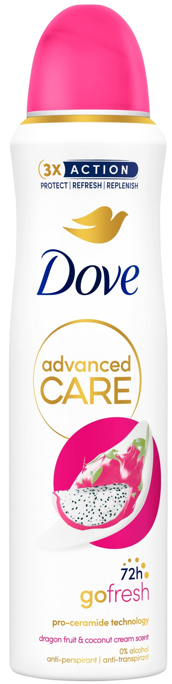 Dove Dragon Fruit & Coconut Cream Aerosol Antiperspirant Deodorant, 150 mL