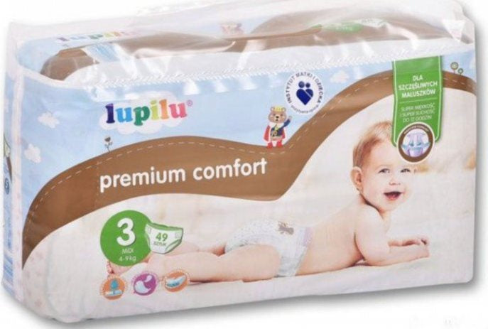 Lupilu Premium & Comfort Size 3 Baby Diapers, 5-9 kg, 49 pcs