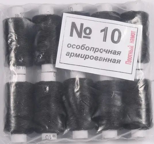 No. 10 Black Sewing Thread - Image 2