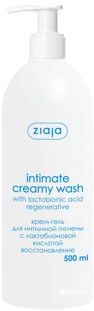 Ziaja Lactobionic Acid Intimate Cream Gel with Pump, 500 mL