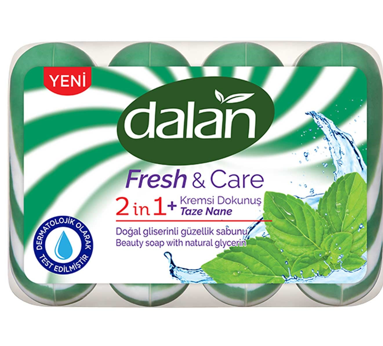 Dalan Fresh & Care Fresh Mint Multipack Bar Soap, 4 x 90 g