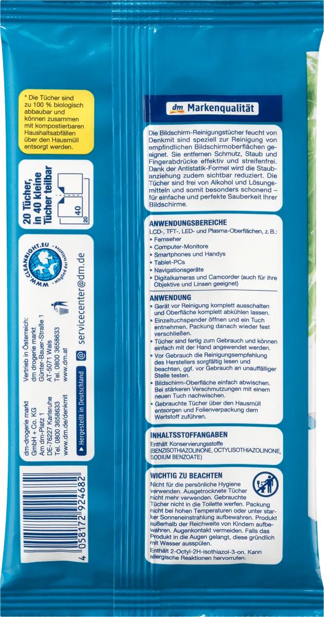 Denkmit Antistatic Screen Cleaning Wipes, 20 pcs - Image 2