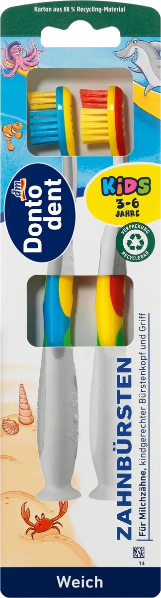 Dontodent Kids Soft Toothbrush for Ages 3-6