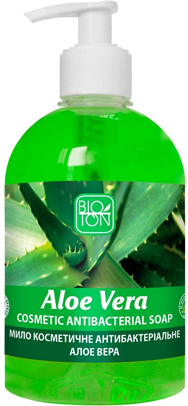 Bioton Aloe Vera Antibacterial Liquid Soap with Pump, 500 mL