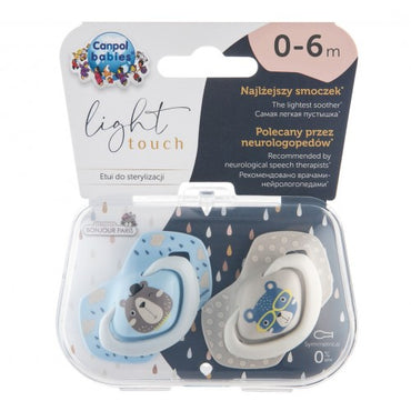 Canpol Babies 22/647 Blue Symmetrical Silicone Pacifiers, Ages 0-6 Months, 2 pcs - Image 2