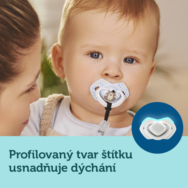 Canpol Babies 22/647 Blue Symmetrical Silicone Pacifiers, Ages 0-6 Months, 2 pcs - Image 4