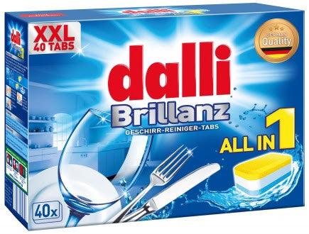 Dalli Brillanz All-in-1 Dishwasher Tablets, 40 pcs, Priced per Piece