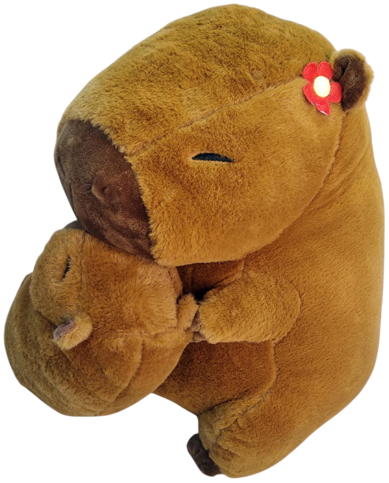 Capybara with Baby Plush Toy and Blanket