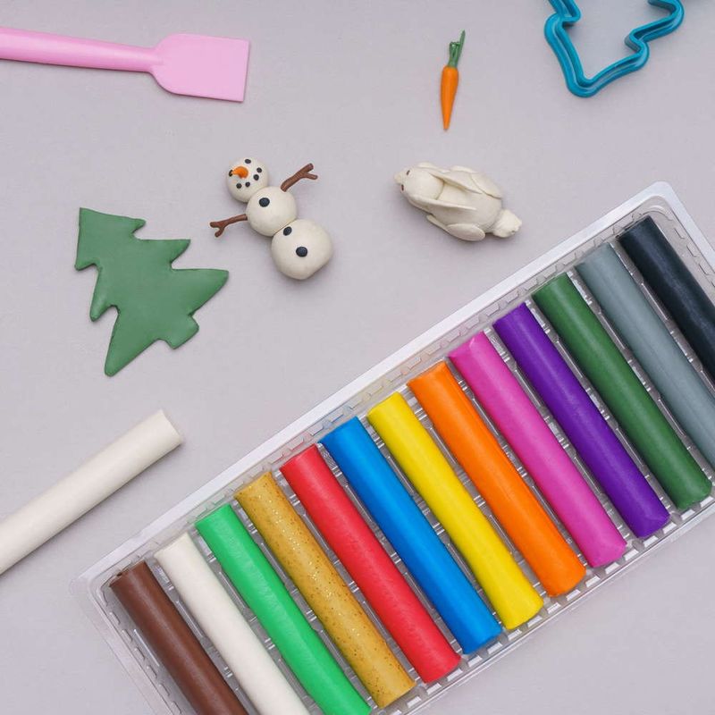 Shkoliaryk 303115007-UA Round Wax Modeling Clay, 12 + 1 Colors - Image 3