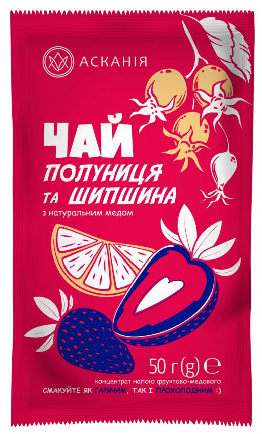 Askania Strawberry & Rosehip Fruit Honey Tea, 50 g