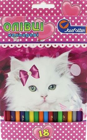 Josef Otten 1051-18 Kids Colored Pencils for Girls, 18 Colors