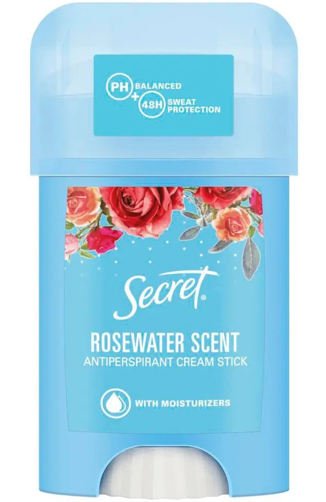 Secret Rosewater Scent Women's Cream Antiperspirant Deodorant, 40 mL