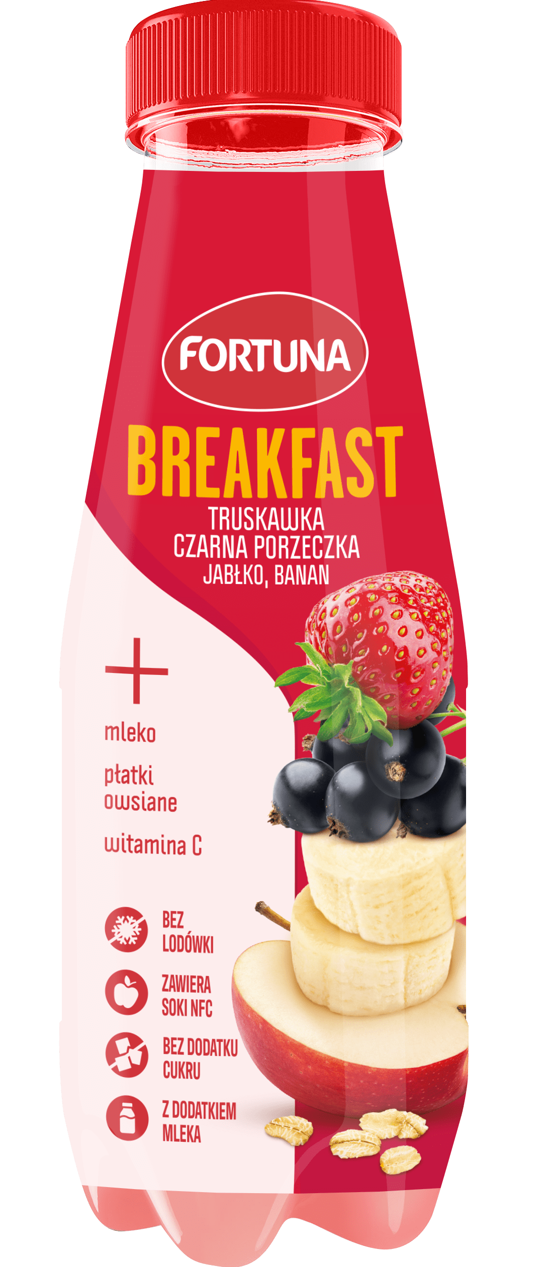 Fortuna Breakfast Strawberry, Blackcurrant, Banana & Apple Juice, 300 mL