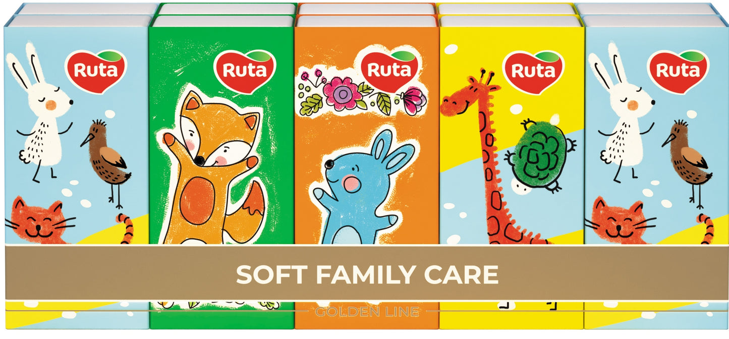 Ruta Kids 3-Ply Pocket Tissues, 10 Packs
