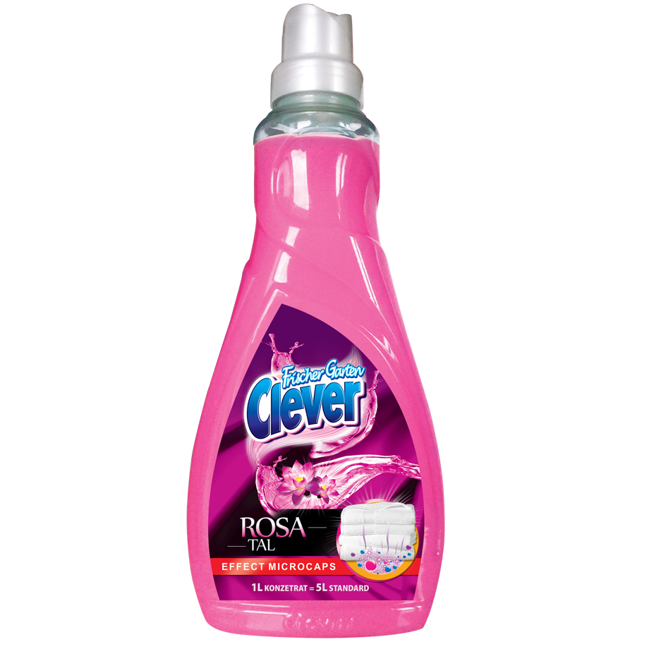 Clever Fresh Garden Pink Valley Fabric Softener, 1 L - Image 2